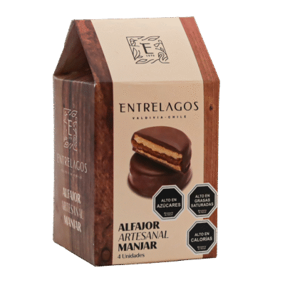 Caja paisaje 4 alfajores de manjar 180 grs