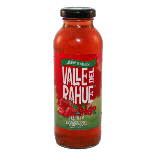 Jugo frutilla, Cranberries valle del Rahue (toma Principal) Jugo Frutilla-Cranberries 300 CC