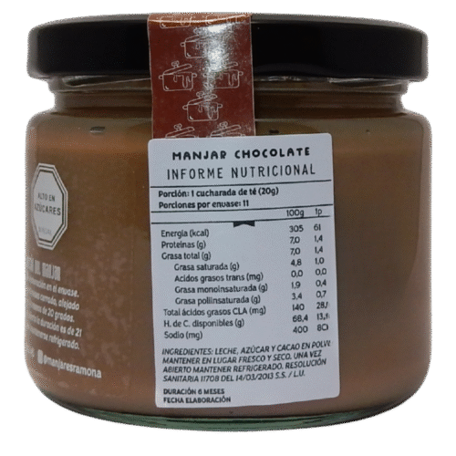 Manjar Chocolate Ramona (toma A) Manjar chocolate 230 grs