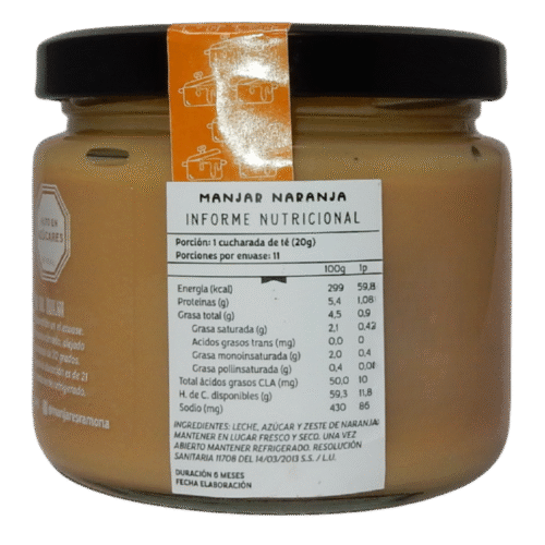 Manjar naranja ramona (toma A) Manjar naranja 230 grs