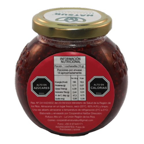 Mermelada frambuesa 220 grs Natsur (toma A) Mermelada frambuesa 220 grs