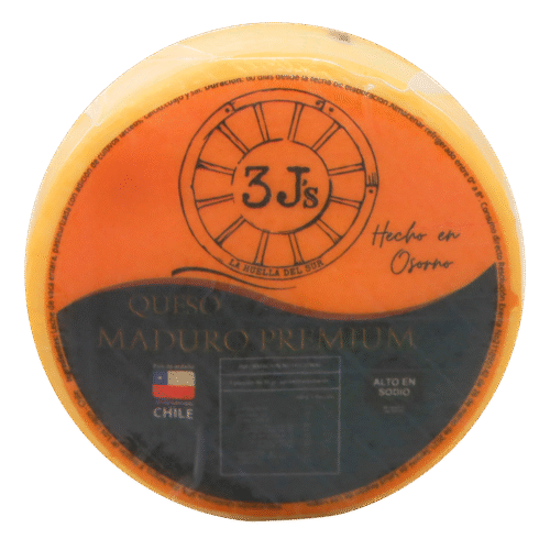 Queso maduro premium redondo 650 grs Tres J Queso maduro premium redondo 650 grs