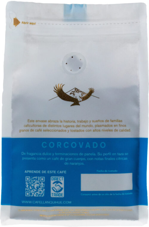 corcovado4 Café Corcovado Bolsa 250 grs - Descafeinado