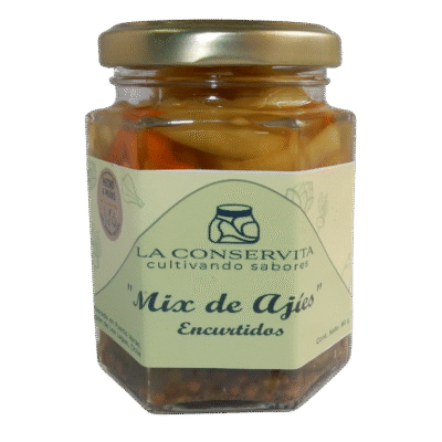 Encurtido de verduras mix ajíes (jalapeño-verde-naranjo) 180 grs