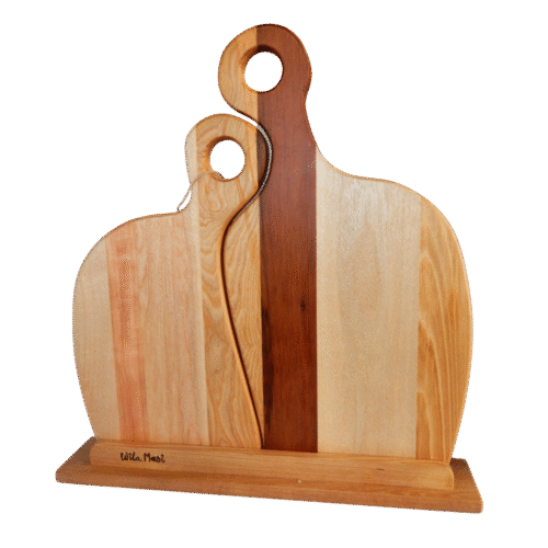 set 2 tablas (imagen principal) Tabla madera picoteo amor