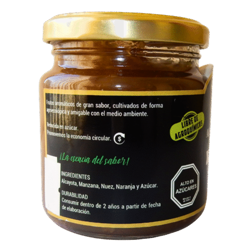 Mermelada alcayota, manzana, nuez y naranja, Granja las lagunas (Toma A) Mermelada Alcayota, Manzana, Nuez 220 grs