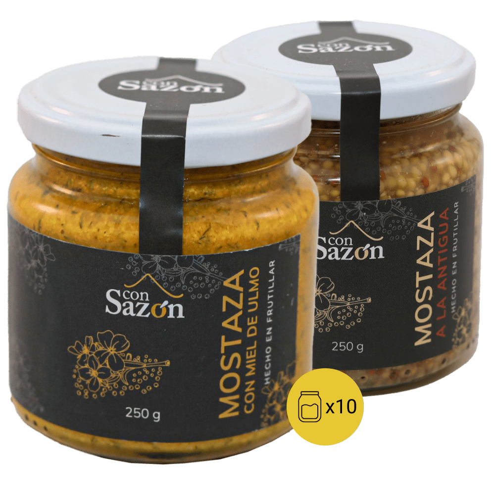 Pack 10 Mostazas (a la antigua y con miel) 2,5 kg