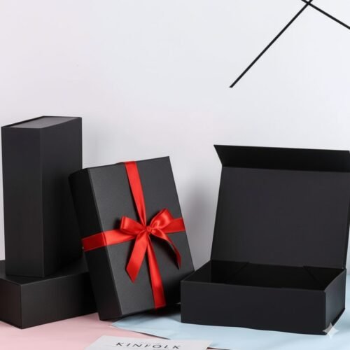 Caja de Regalo Premium Negra - Cierre Magnético (Mediana)